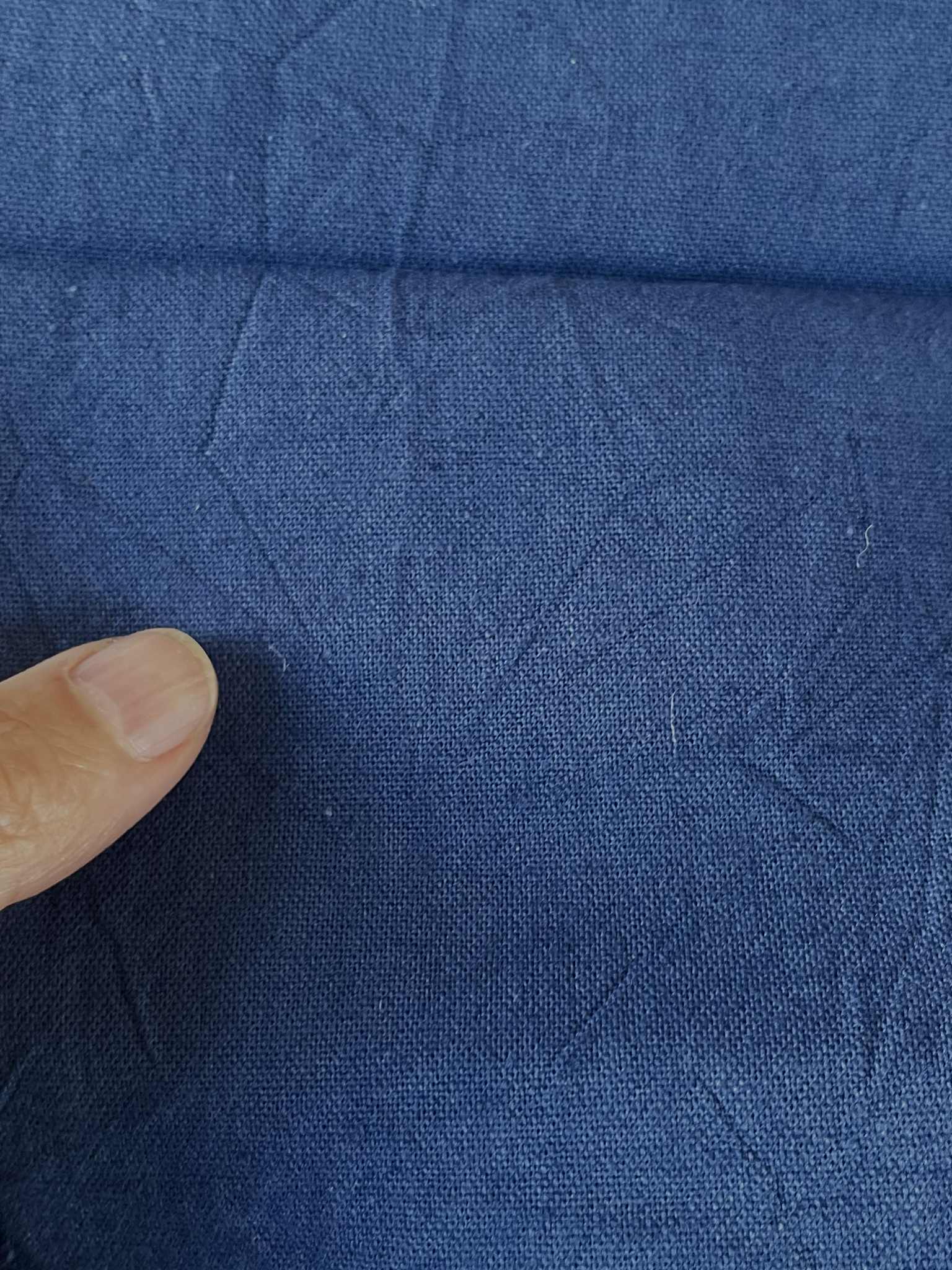 Lino algodón índigo japonés acabado imperfecto de Kokka (colección denim) - Imagen 2