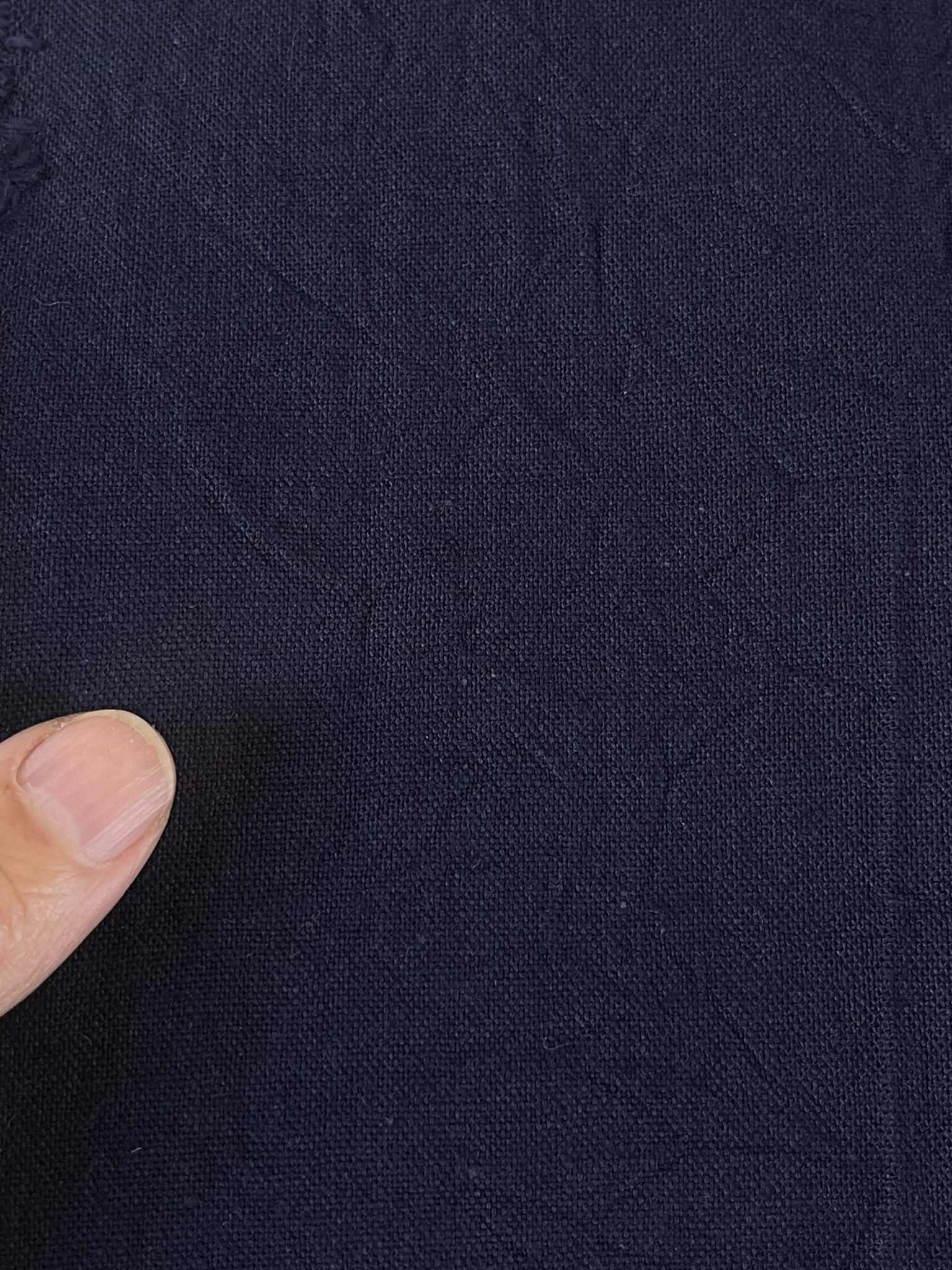 Lino algodón azul japonés acabado imperfecto de Kokka (colección denim)