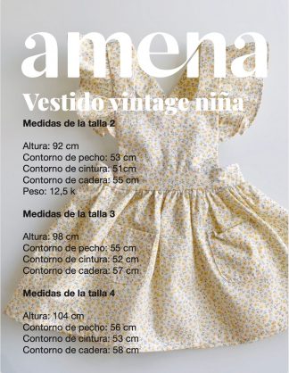 vestido vintage de niña amena